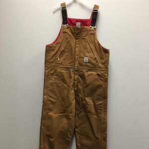 Carhartt Men's Quilt Lined Zip To Waist Bib Overalls R38